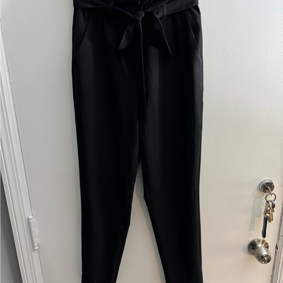 H&M Black Tie-Waist Women's Trousers - Picture 1 of 4